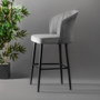 Hanah Home Rubi - Grey Juego de 4 Taburetes de Bar